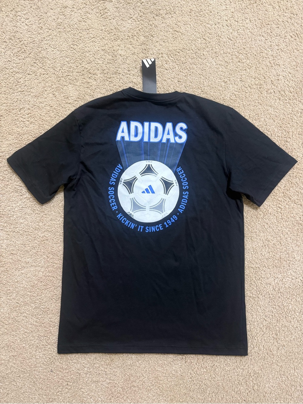 Adidas Men’s Kickin It Tee Black T Shirt Medium New Size M